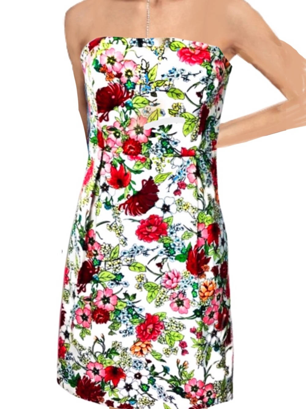 Old Navy Strapless Cotton Floral Print Dress Sz 6